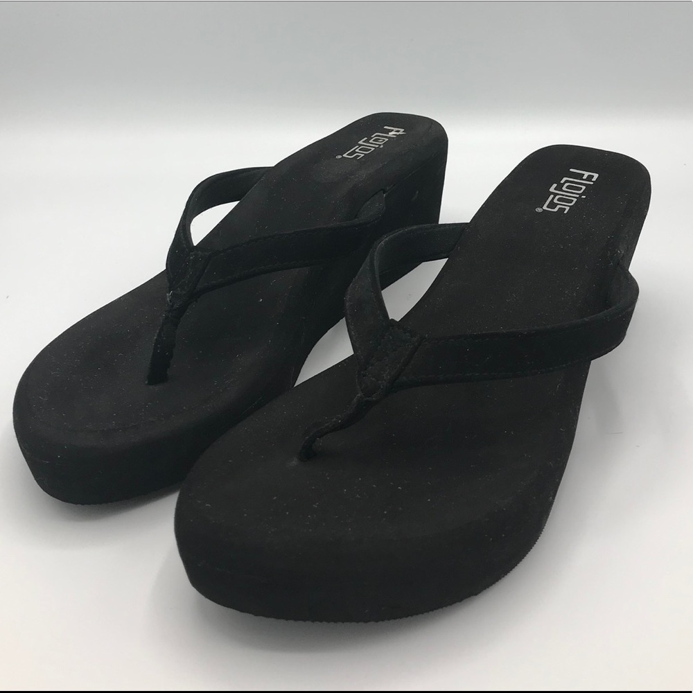 Black Wedge Flojos Flip-Flop